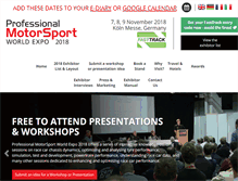 Tablet Screenshot of professionalmotorsport-expo.com